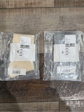 Eterne classic rib socks in heather grey and cream